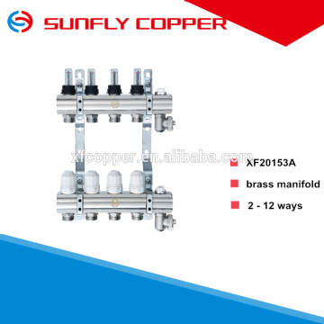 flowmeter nickle-plate 5-ways brass manifold