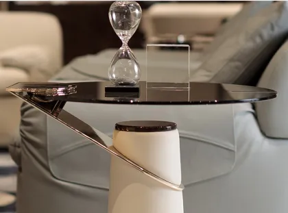 Modern Glass eclipse side table