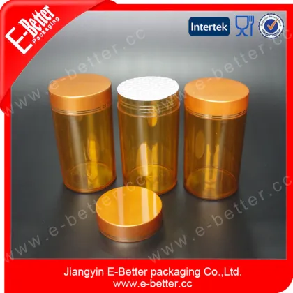 empty amber health pills bottle/container