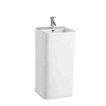 Freestanding Pedestal Wash Basin Bathroom WC Sink Ceramic