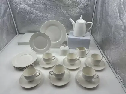 Ceramic tableware of the dining table