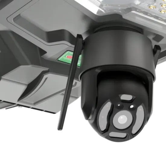 High Lumens 4G WiFi Solar-Powered Outdoor Monitoring Lamp with Camera and Wireless Remote Control