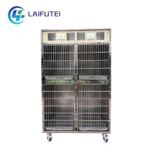Stainless Steel Round Pipes Veterinary Luxury ICU Cage