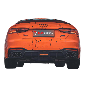 Audi Audi A5/S5 2021 Custom Diffuser posteriore e Kit labbro per paraurti: fibra di carbonio a secco in stile Takd