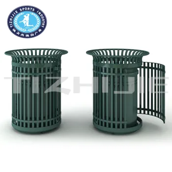 Outdoor Steel Dustbin for Recycling,Public Cleaning Facility Outdoor Trash Bin,Top-Openning Metal Outdoor Trash Can