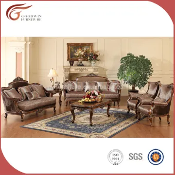Fabric sofa for living room classical wood furniture