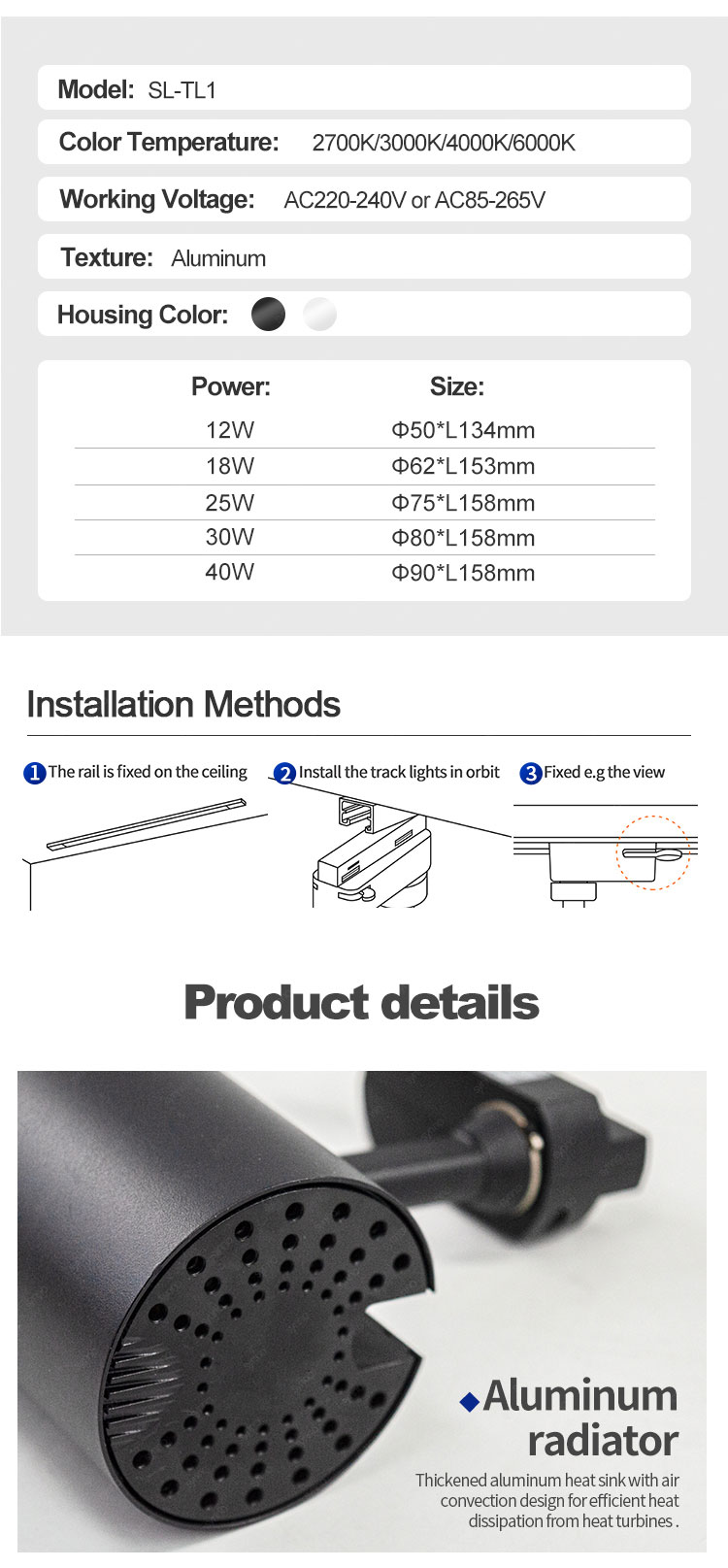 Rail Track Led Light