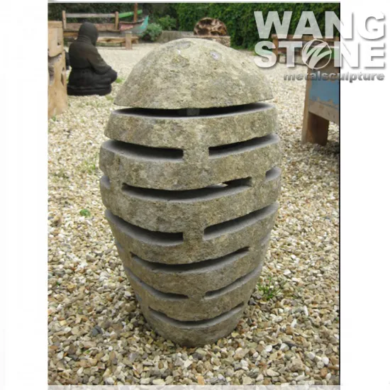 Simple and Gentle Outdoor Granite Japanese Stone Egg Lantern