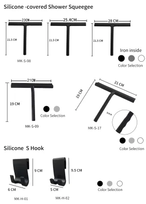 Silicone Rubber Squeegees for Shower Glass Door
