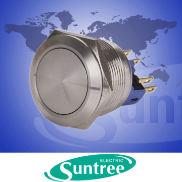 22mm Diameter 1no 1nc Stainless Steel Metal Pushbutton Switch 12V DC 24V