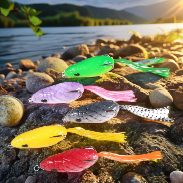Newmajor 6cm/10g Snakesskin Thunder grod PVC Steel Fishing Bait for Saltwater and Freshwater