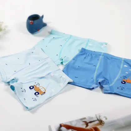 2-12 Years Boys' Cotton Underwear Breathable Boxer Pants for Kids