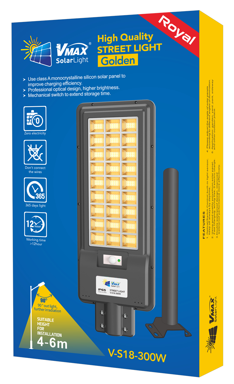 Solar street light with sensor