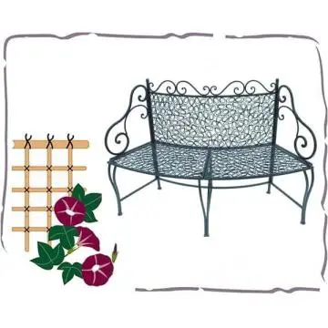 outdoor metal bench double sofa seat