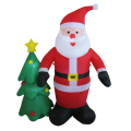 Santa y árbol inflable de vacaciones para decoración navideña