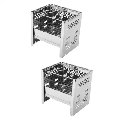 Outdoor Kitchen Gadget Stove Burner Charcoal Stainless Steel Grill