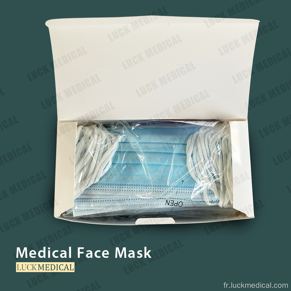 Masque de protection contre le visage chirurgical jetable 3ply