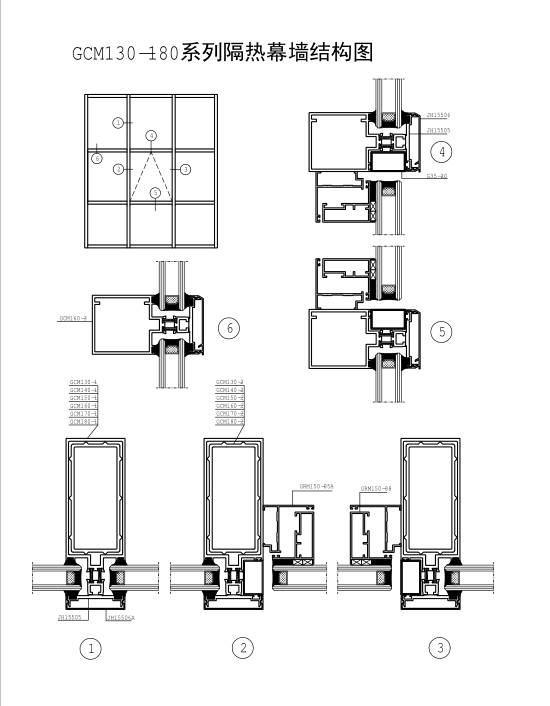 JIHUA aluminium curtain wall system