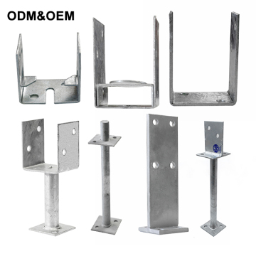 Stainless Steel/Galvanized Steel Post Anchor for Wooden Support