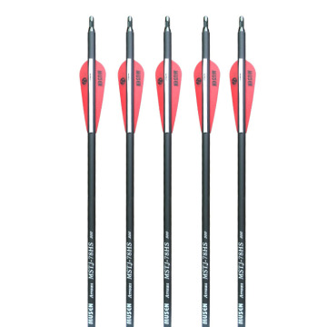 12 Pcs Carbon Crossbow Arrows with Turkey Feathers for Kids Bow and Arrow Set - ID6.2mm Spine, 31'' Length, Straightness 0.001