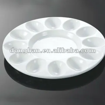 creative ceramic white egg tray with low price
