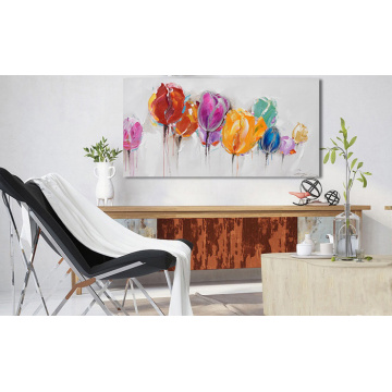 Tulip Wall Art Colourful Flowers Metal Art