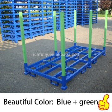 Heavy duty Long Stacking Rack with removable posts for long rugs or fabrics rolls