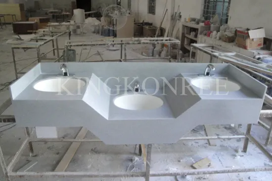 Oem Artificial Stone Commercial Countertop/wash Basin/vanitytop/ Solid Surface Worktop