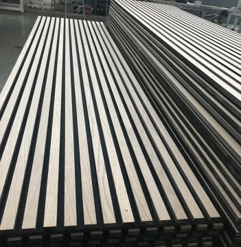 Luxury 3d Pine Slats Grill Paneles de pared de madera sólida