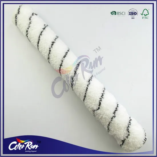 ColorRun microfiber 12 inch 12mm pile height black stripe paint roller brush