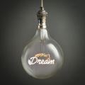 Modern Word LED Light Bulb Warm Glow Design