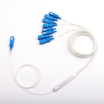 PLC Fiber Splitter 1x8 SC UPC Optical Splitter Mini Steel Tube