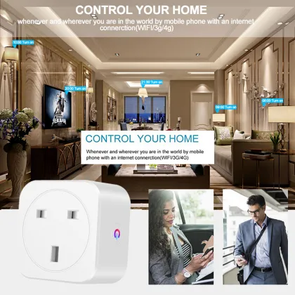 Chaoran Smart Plug Google Assistant IFTTT Electric Plug with Socket WiFi UK Socket