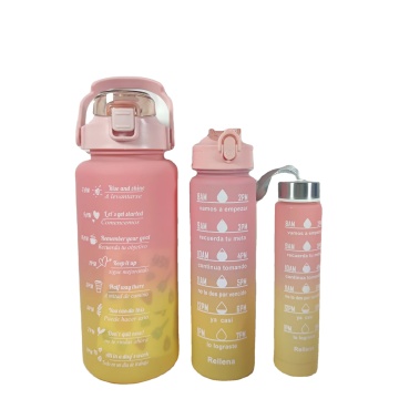 Wholesale Sport Plastic Drinking Water Bottles with Lid - 3PCS Sets PC White Box for Travel and Running