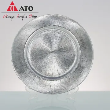 Wholesale sense of luxury Silver color Round Plate