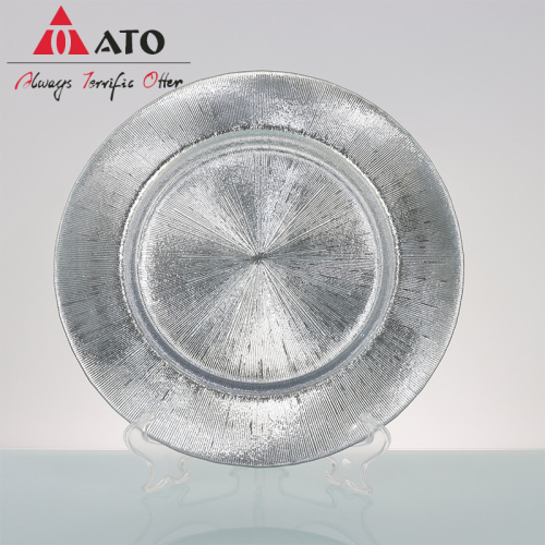 Wholesale sense of luxury Silver color Round Plate