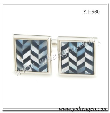 YH-560 Fashion Luxury Jewelry Cufflinks with MOP & Culture Stone,Cufflink Manufacturer