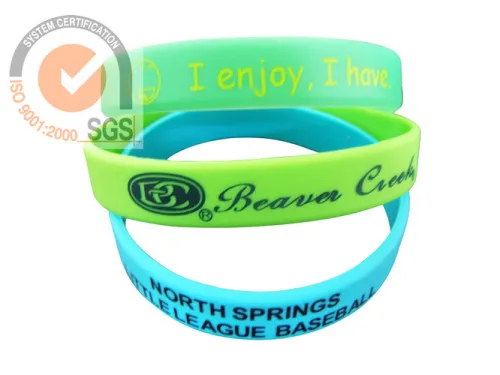 Promo Silicone Wrist Band With Printed Logo 