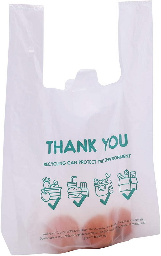 Walmart T Shirt Plastic Polythene Shopping Custom Product Packaging Reusable Grocery Dust Bin Bags