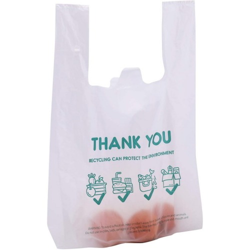 Walmart T Shirt Plastic Polythene Shopping Custom Product Packaging Reusable Grocery Dust Bin Bags