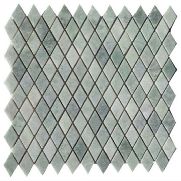China Green Marble Rhombus Mosaic Factory Price