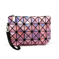 Benutzerdefinierte Logo Geometrische Rhombus Drop Flache Tasche Magische kosmetische Make-up-Tasche tragbare Handtaschen