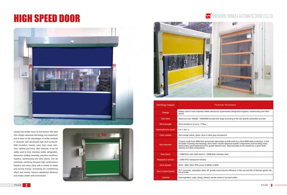 Safety Airbag Security Fast Action Fabric Roller Door