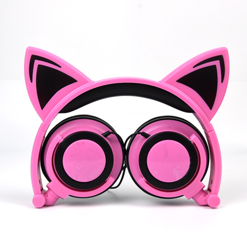 Headphone musik stereo kabel telinga kucing yang populer