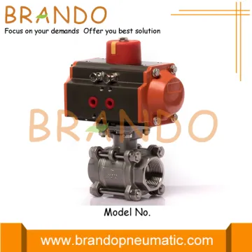 1'' DN25 Pneumatic Actuator 3 Piece Ball Valve