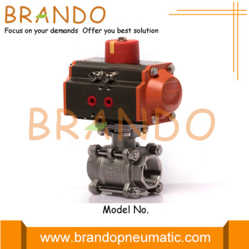 1'' DN25 Pneumatic Actuator 3 Piece Ball Valve