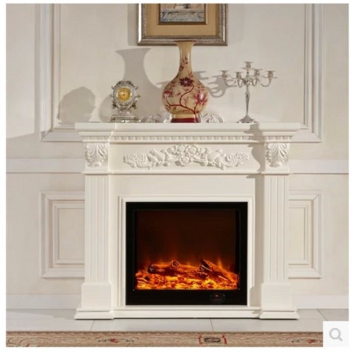 Modern Fuel Effect Indoor Electric Fireplace With Mantel