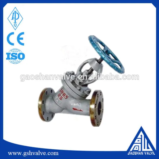flange connection Y pattern WCB globe valve