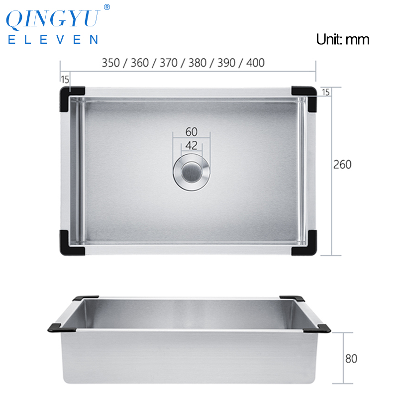 304 Stainless Steel Kitchen Sink Drain Basket Household Multifunctional Single And Double Sink With Drain Basket