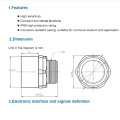 IP68 Ultraschall -Sensor -Reichweitespegelanzeige